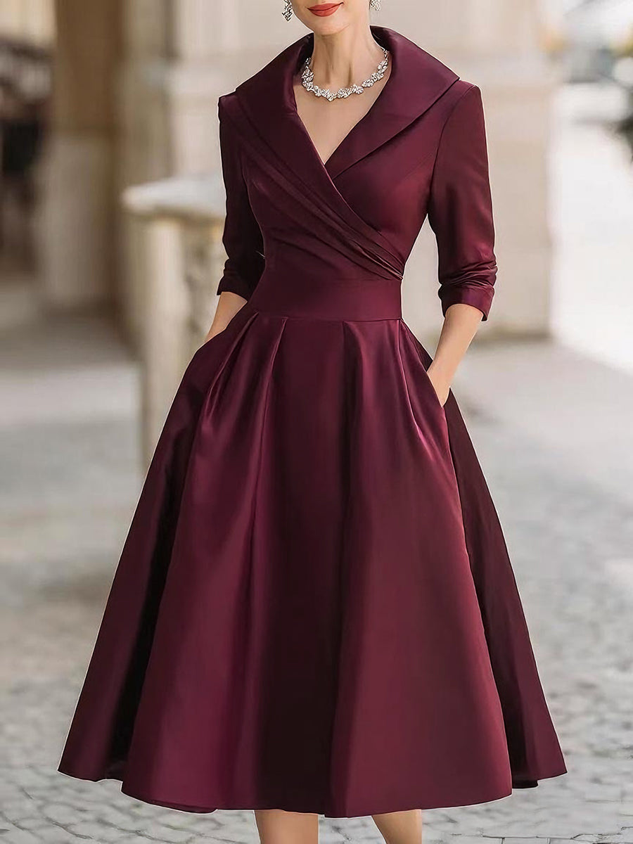 Dharmay | Elegant Long-Sleeve Midi Dress