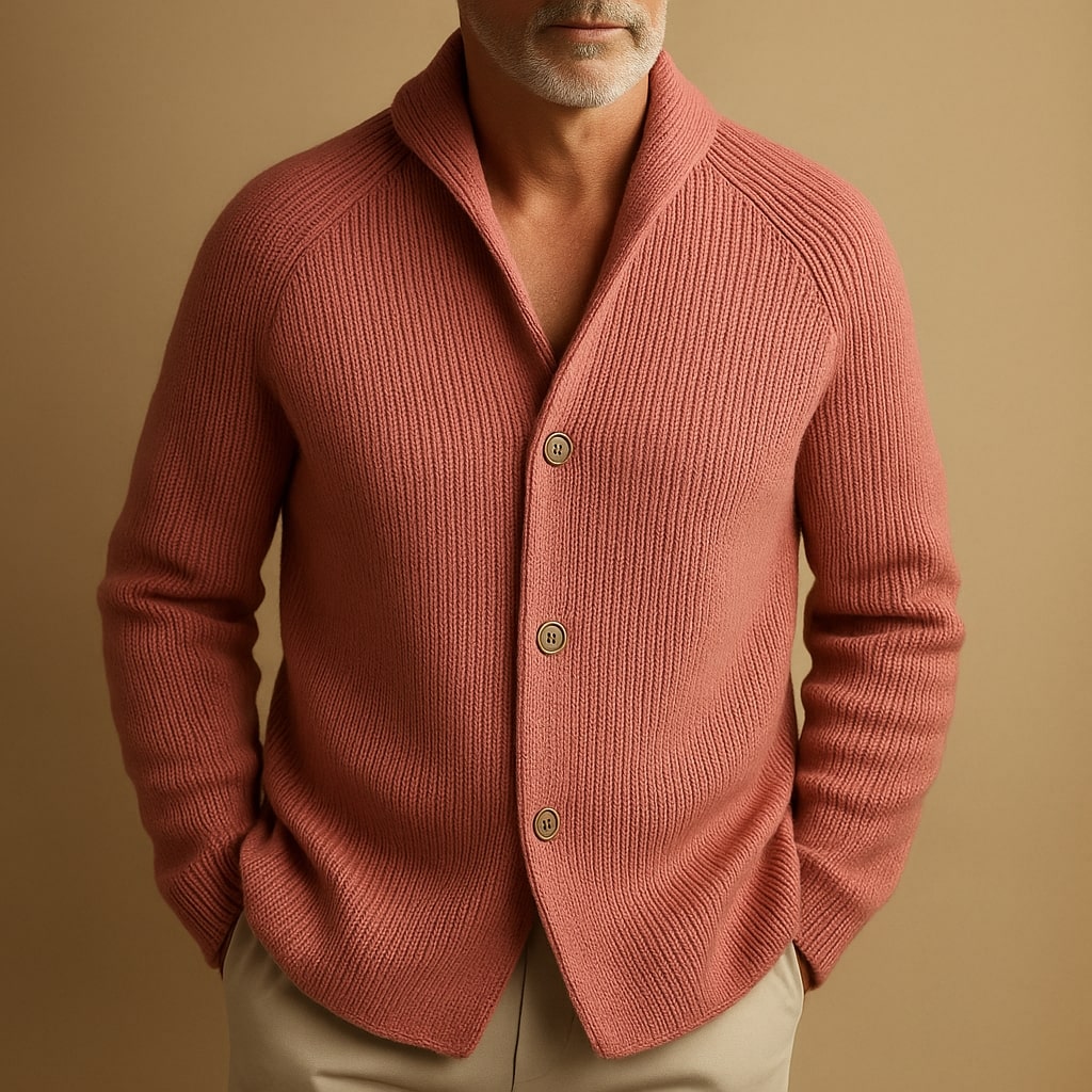 Phil | Men’s Ribbed Wool Cardigan
