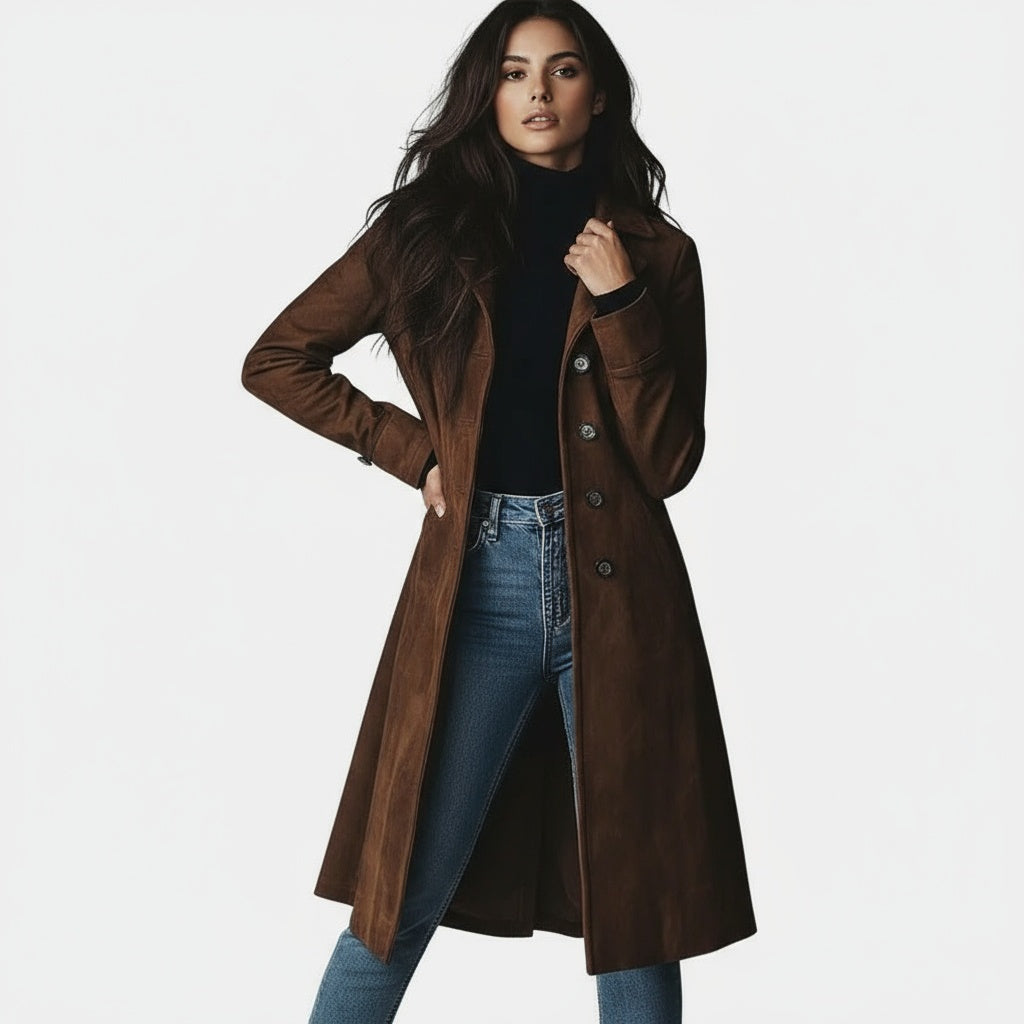 Giulia | Long Suede Coat