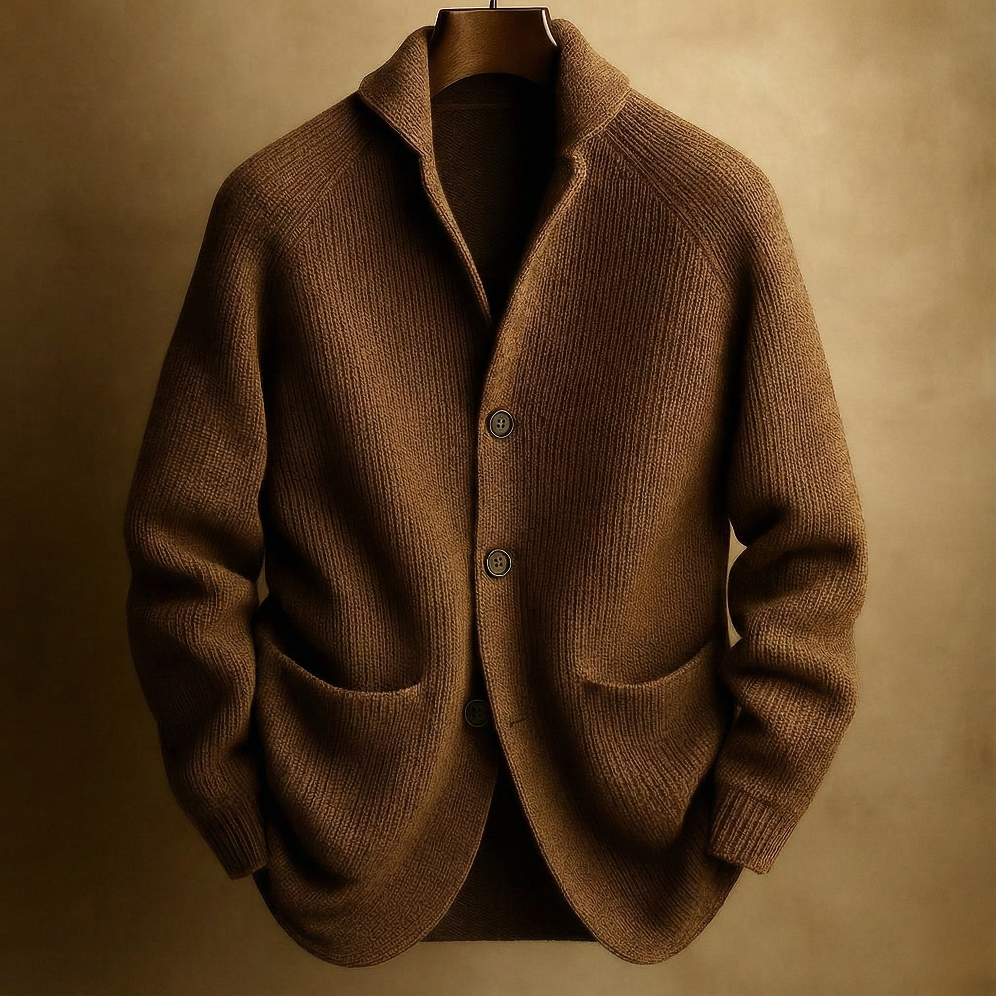 Phil | Men’s Ribbed Wool Cardigan