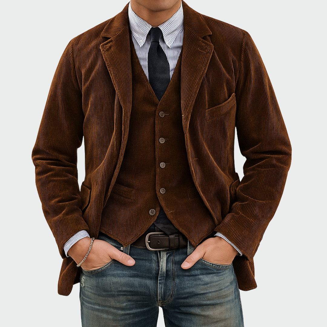 Thomas™ | Men’s Velvet Jacket & Vest Set