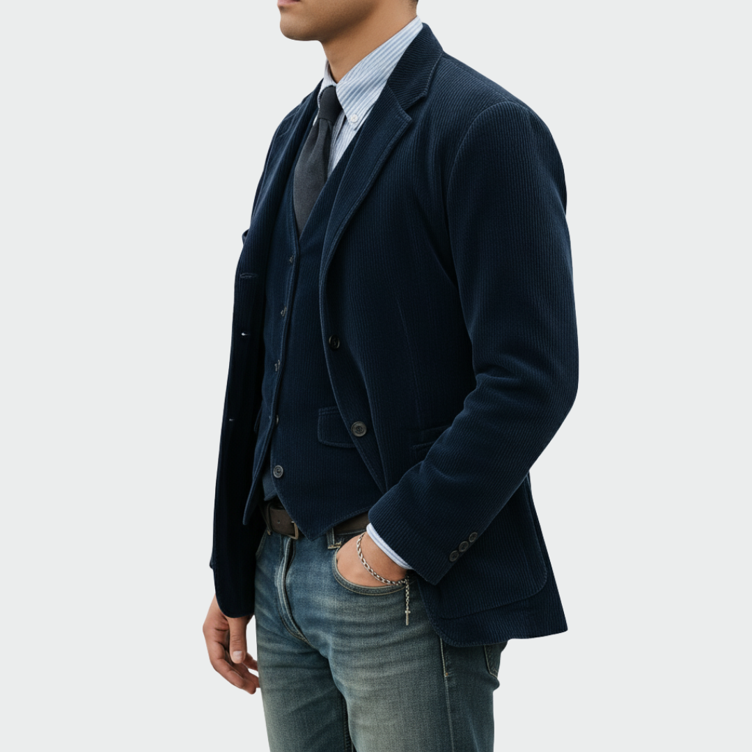 Thomas™ | Men’s Velvet Jacket & Vest Set