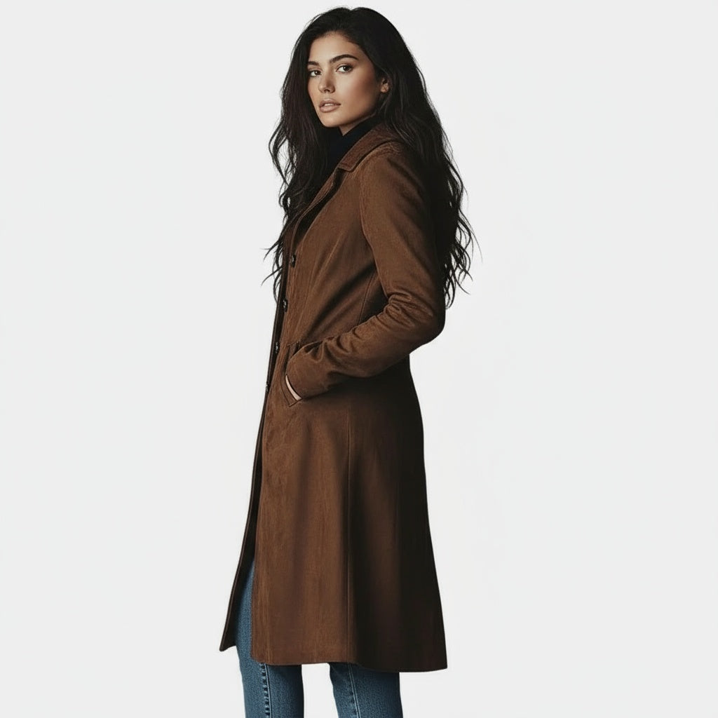 Giulia | Long Suede Coat